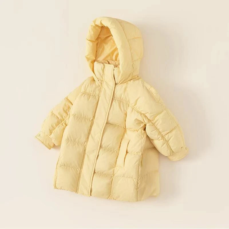 女童冬季连帽羽绒服婴儿2025冬装新款儿童三防白鸭绒加厚保暖童装