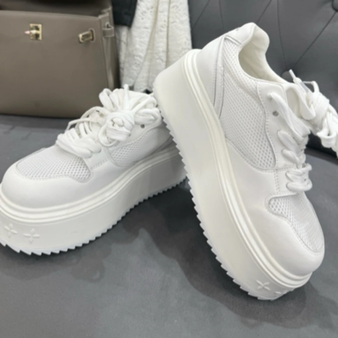 春季厚底单网小白鞋百搭