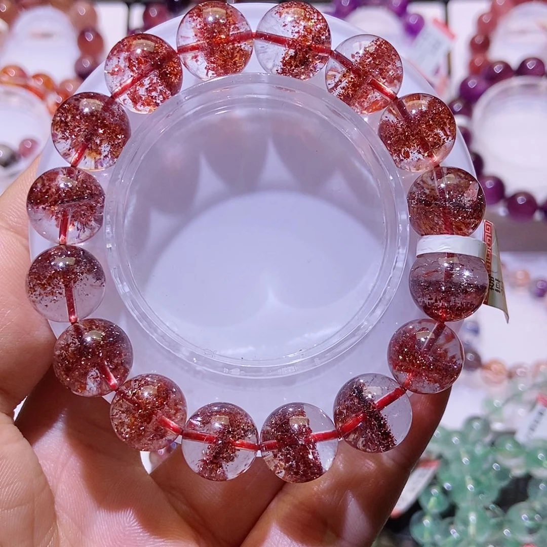 未镶嵌手链水晶金草莓13mm