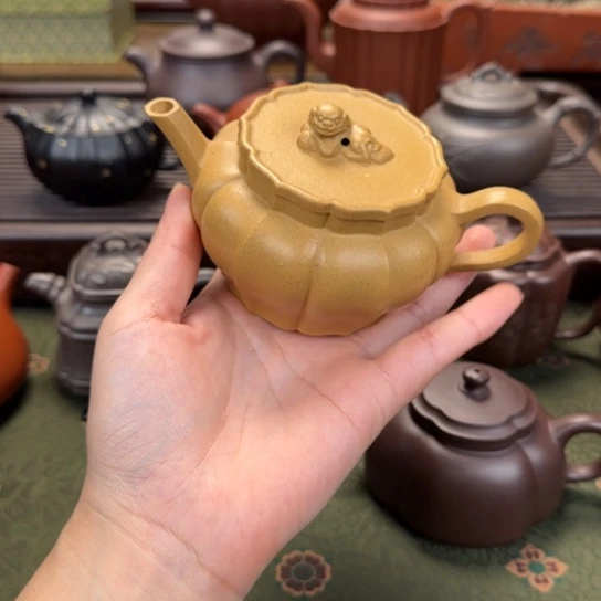 静***源茶壶紫砂狮球段泥