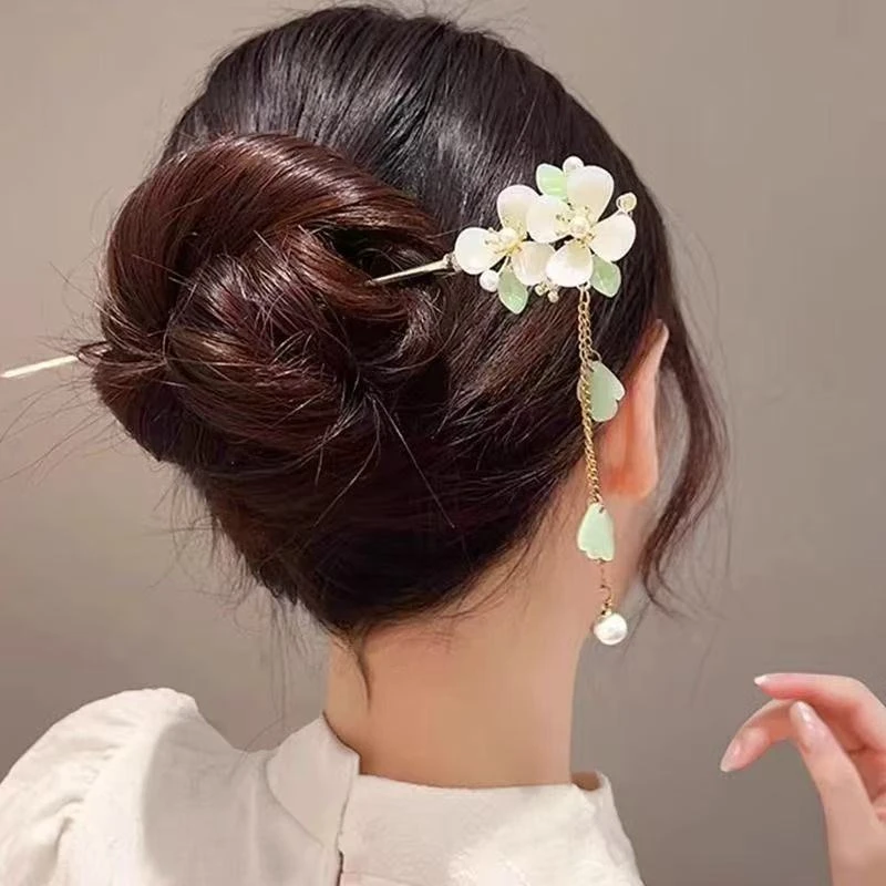 古风流苏发簪女高级感盘发簪子新中式旗袍汉服国风步摇发钗头饰