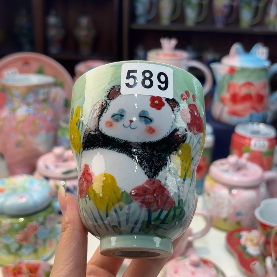 瓷片景德镇手绘高温釉下彩陶瓷茶具