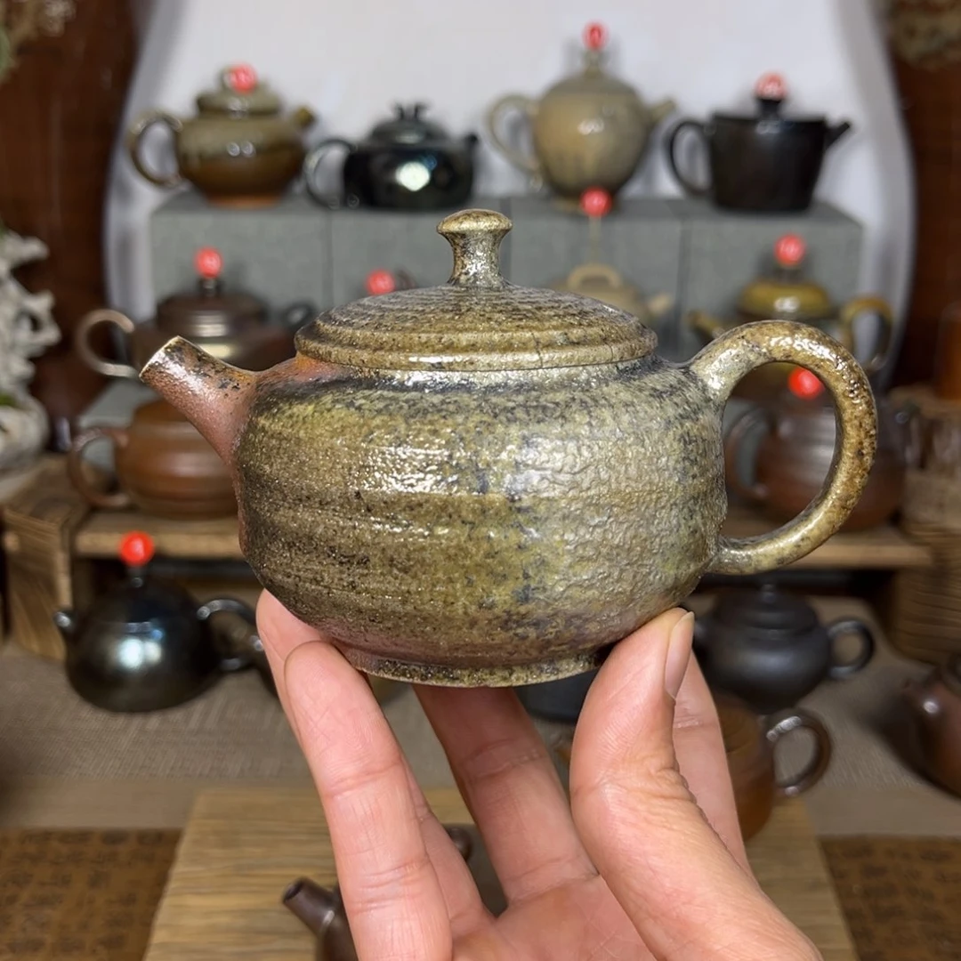 壶建水紫陶粗白泥柴烧秋韵风格220c c