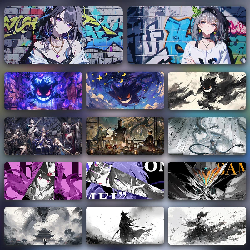 鼠标垫超大号电竞动漫二次元电脑键盘男女生办公室创意防滑桌垫子