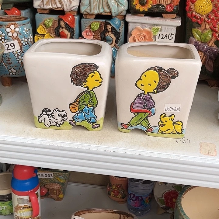 粗陶材质多肉花盆