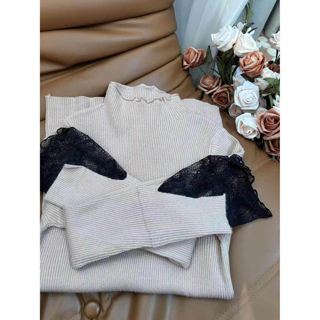 （玉姐家）新款复古显瘦软糯半高领毛衣90-140 新选f907