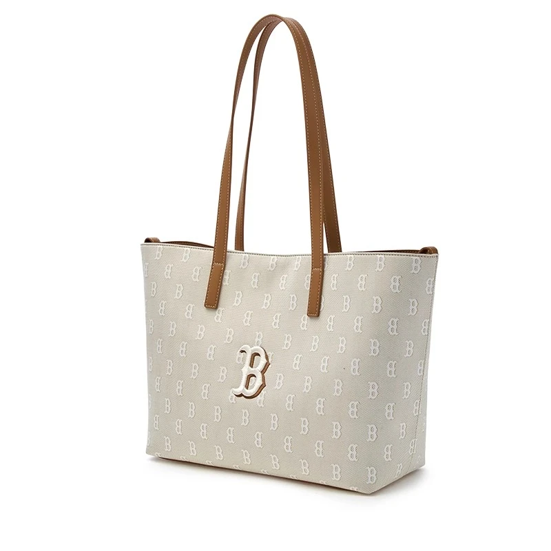 MLB男女情侣流光风老花大容量复古运动托特包25春季新款3AORM015N