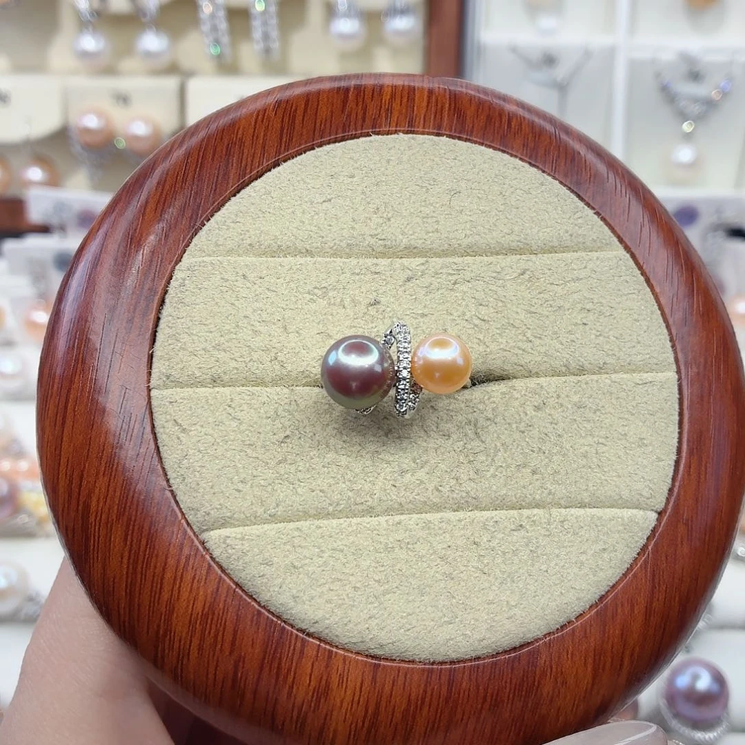 合金淡水珍珠戒指F