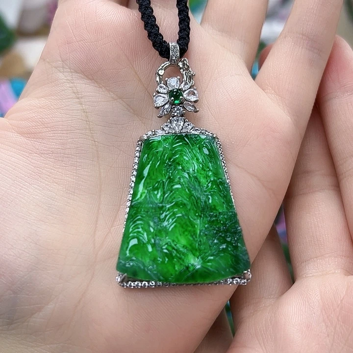 翡翠银S925镶嵌颈饰