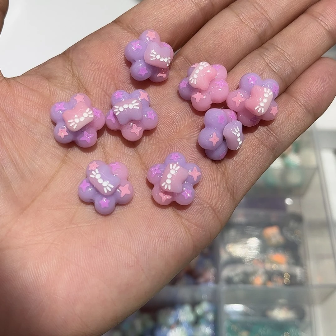 韩国胶小花花5个装