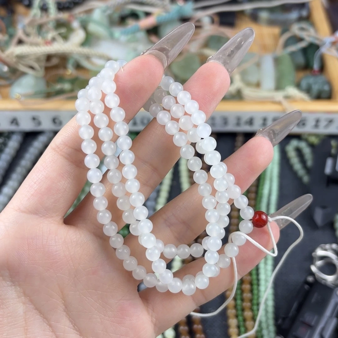 手链未镶嵌和田玉（糖玉）糯**贝