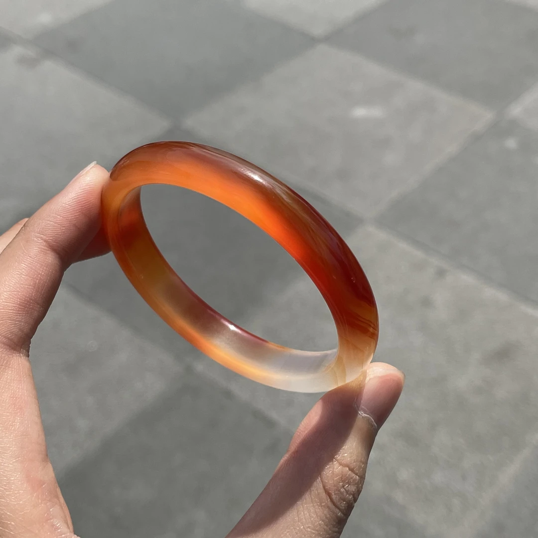 圈口56+正圈红色锦鲤渐变飘纹-玛瑙