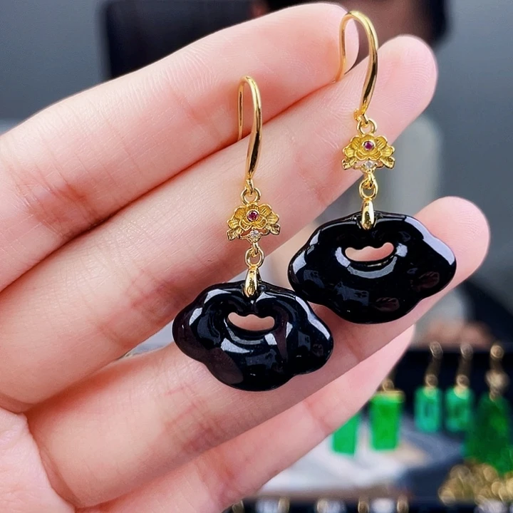 翡翠耳饰未镶嵌饰品