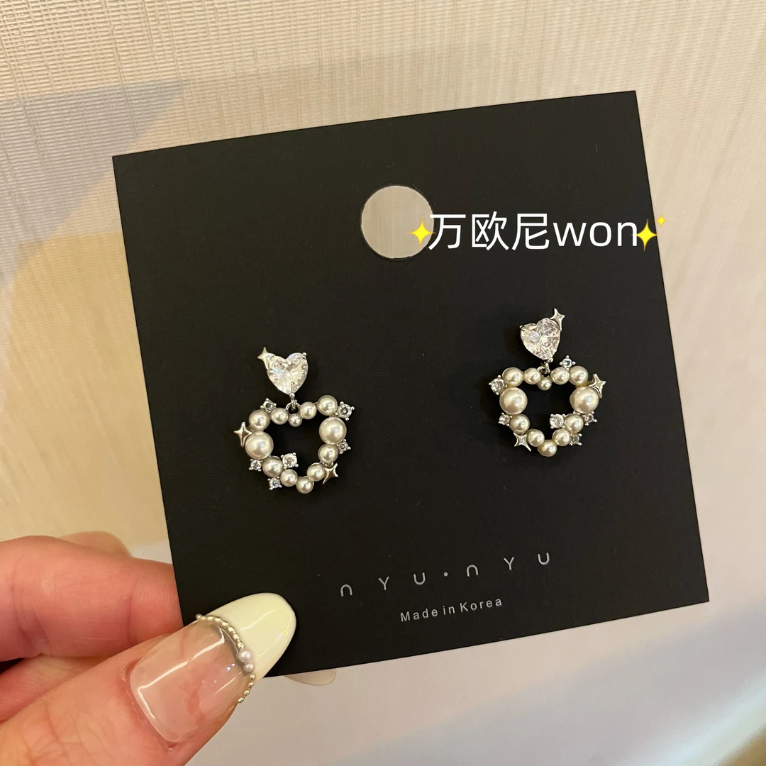 CHANGE x 爱心星河耳饰小众甜美 主 E798