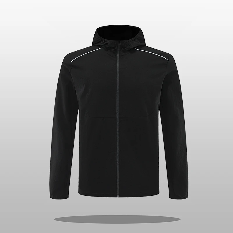 2025秋季冲锋衣男7A抗菌户外连帽防风防泼水登山骑行拼色单层夹克