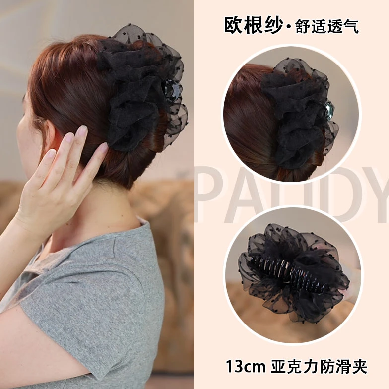 千金风抓夹休闲风女发夹日韩优雅气质韩版欧若智性风