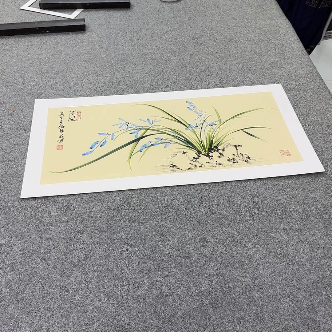 国画国画立体兰花作品