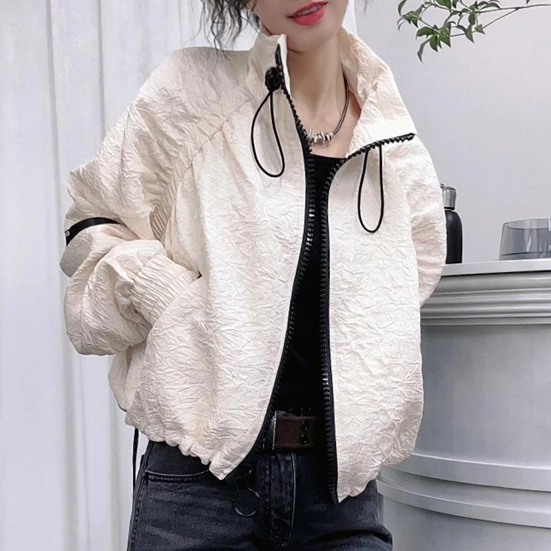 2025年新款时尚休闲百搭春秋季韩版ins短款上衣女装外套设计感