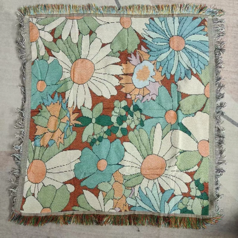 （方形花满园） 90*90cm沙发巾