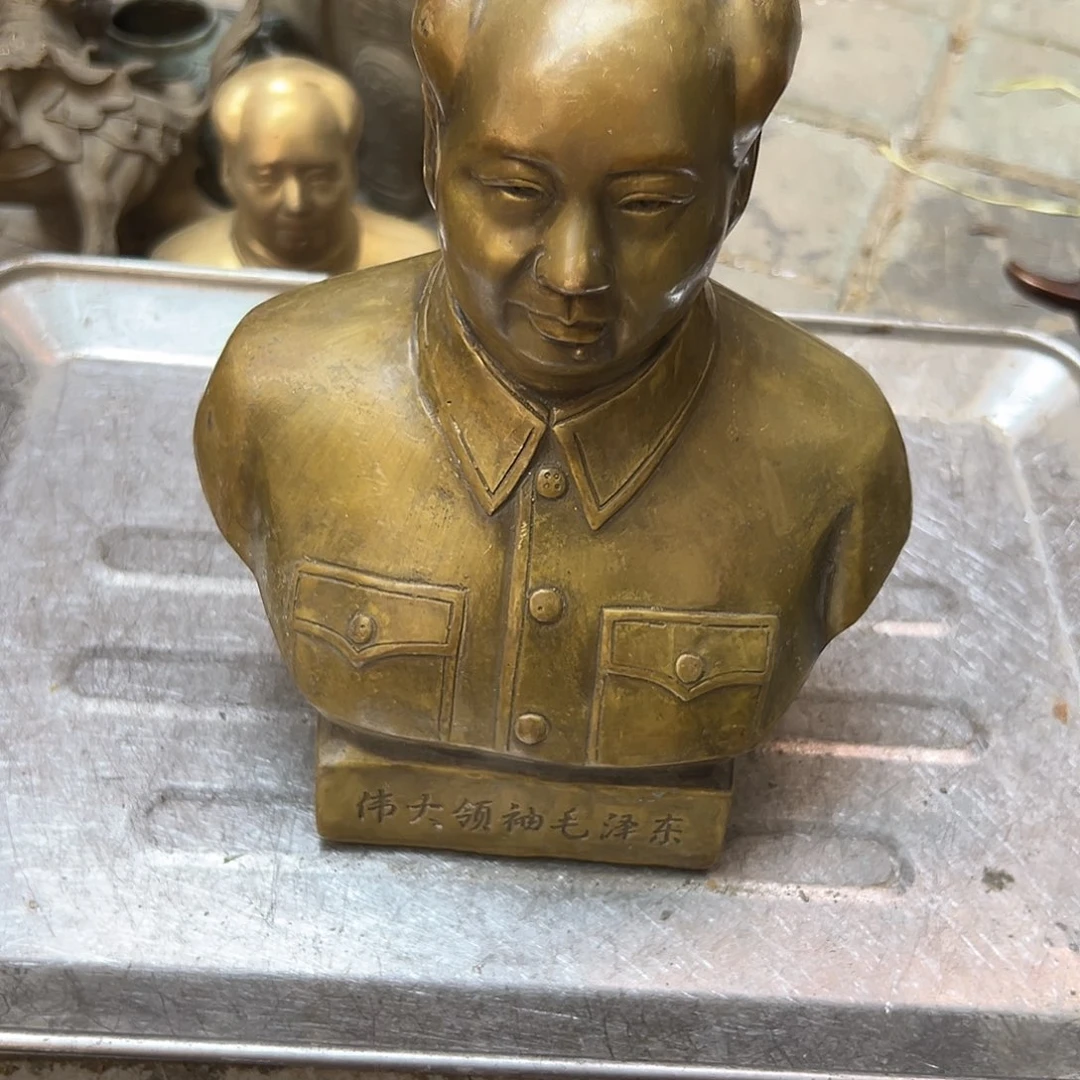 汤***)黄铜摆件，文房摆件工艺品