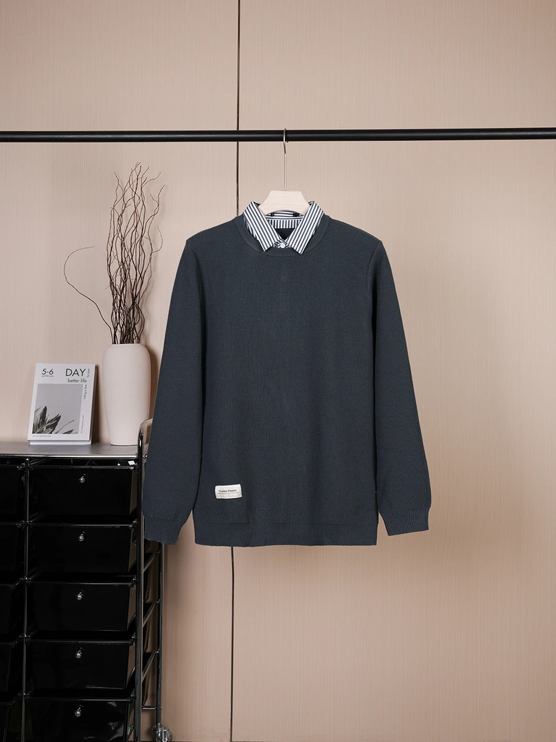 MT4Y074A【 麻烦星球系列】休闲修身男士长袖针织衫