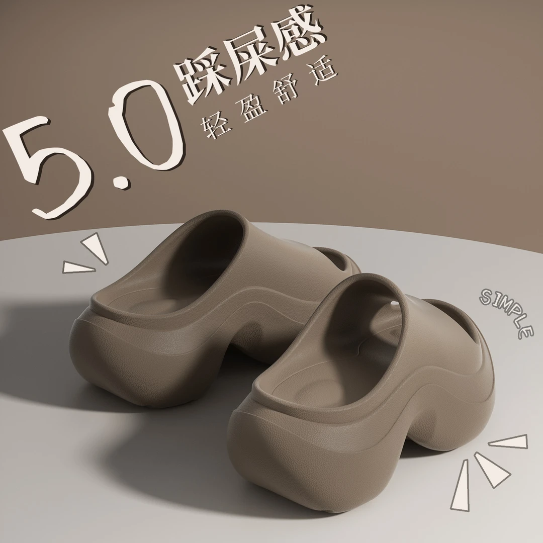 ECAC厚底增高拖鞋女款2026新款爆款夏季外穿时尚不崴脚高跟凉拖女商品图