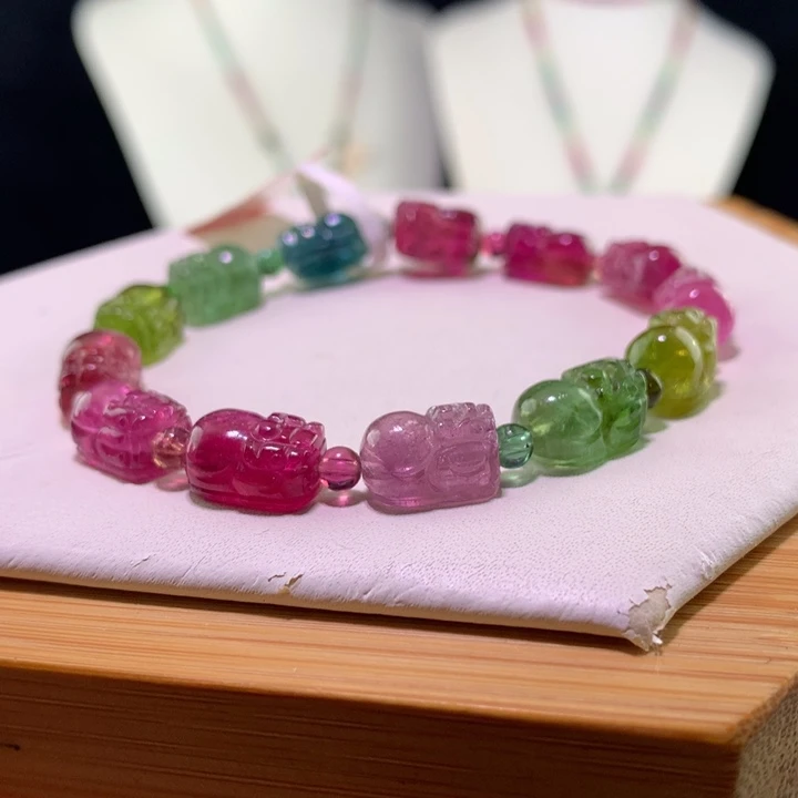 双色碧玺手链未镶嵌