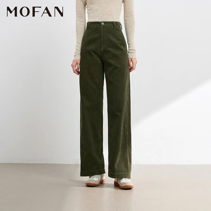 【尚雅专属】MOFAN摩凡冬新款森林绿休闲裤MDK381982