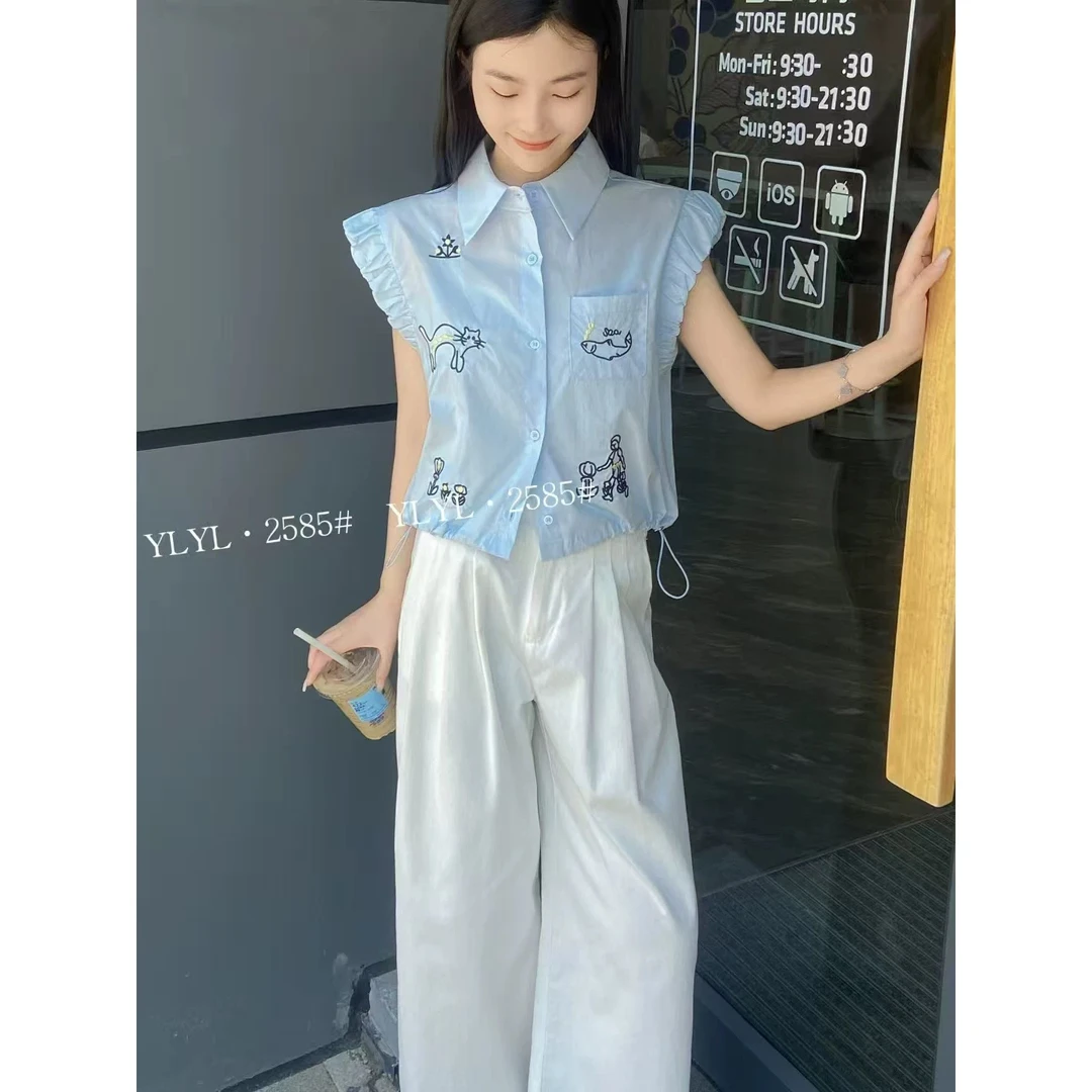 夏季新款气质显瘦无袖衬衫时尚百搭女士上衣