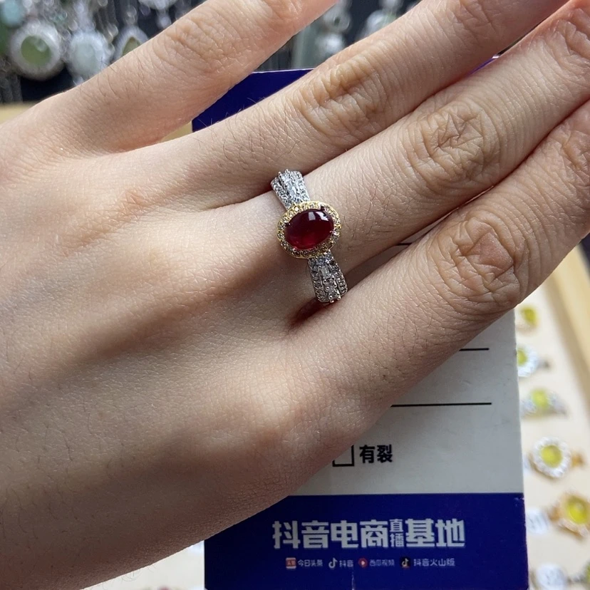 【闪购商品】托帕石戒指银S925镶嵌开口