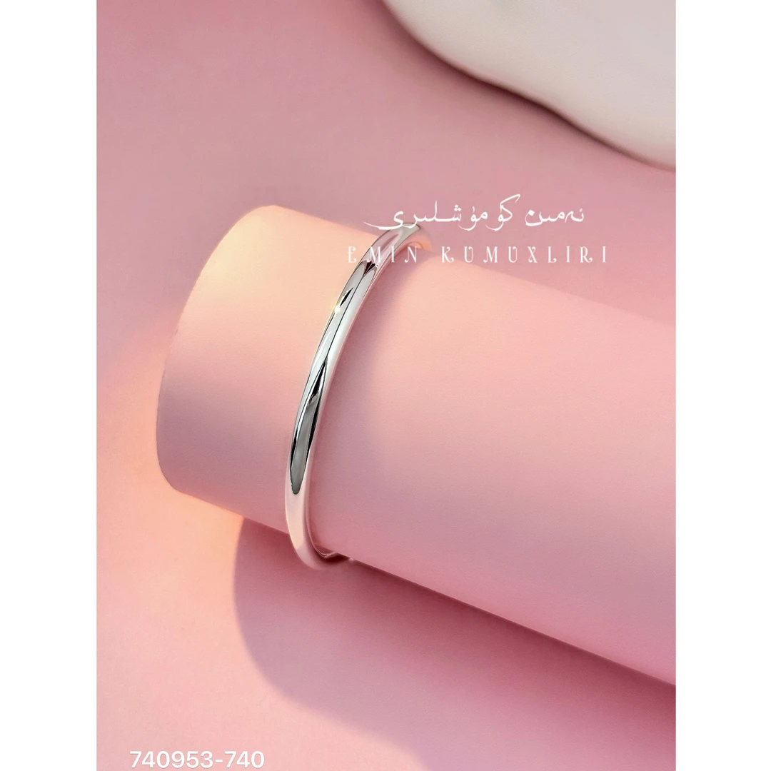 足银手镯 爱敏首饰手镯740953