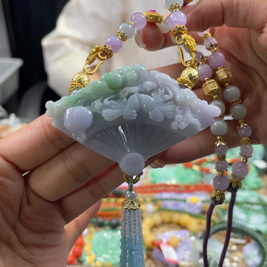 翡翠未镶嵌颈饰代编织