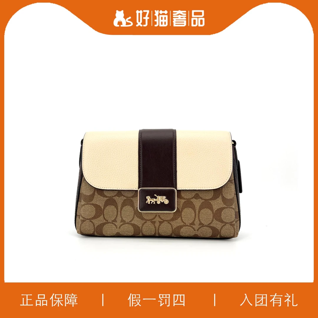 95新 COACH/蔻驰 蔻驰吴谨言邮差包/B4147/24X15X7