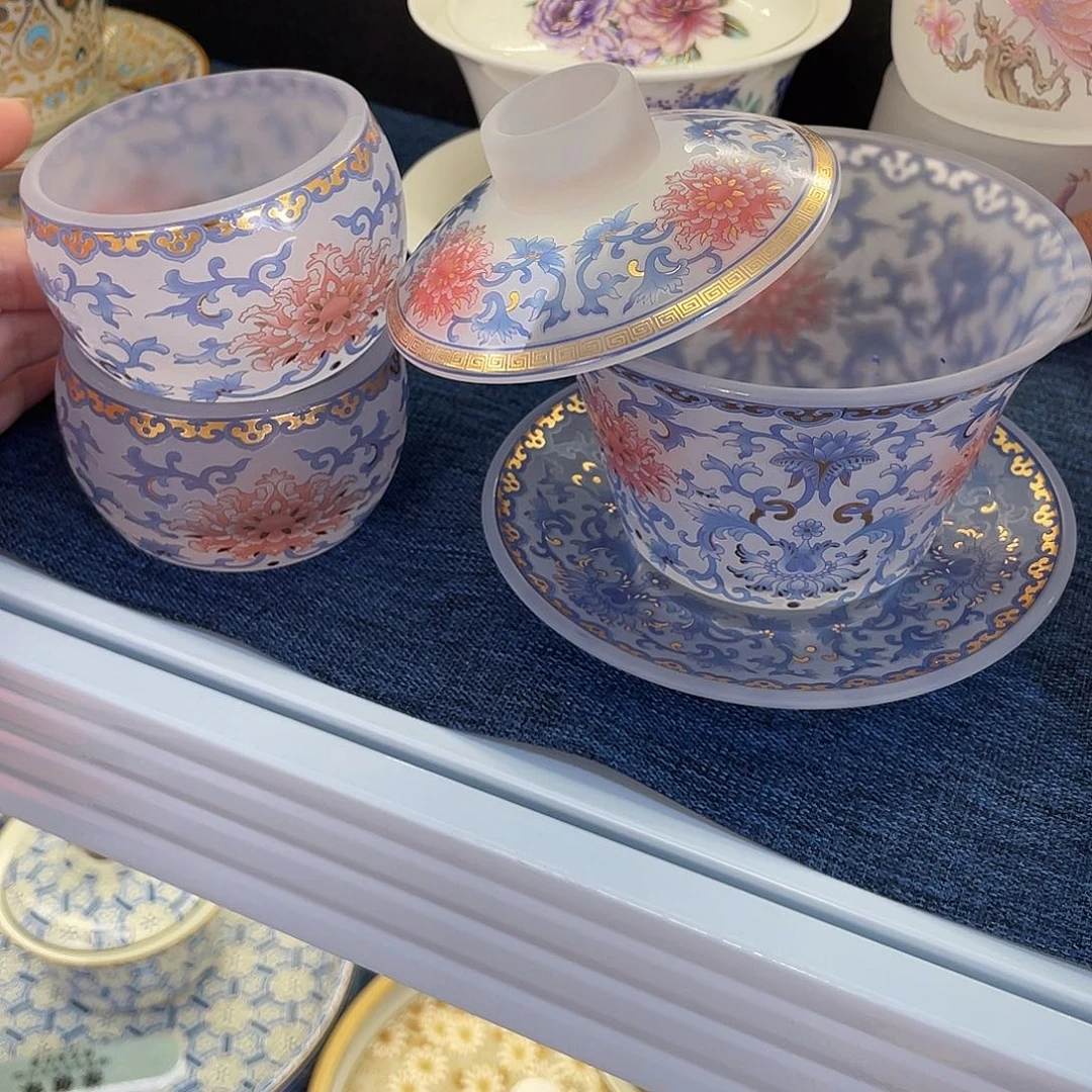 陶景德陶瓷盖碗茶具