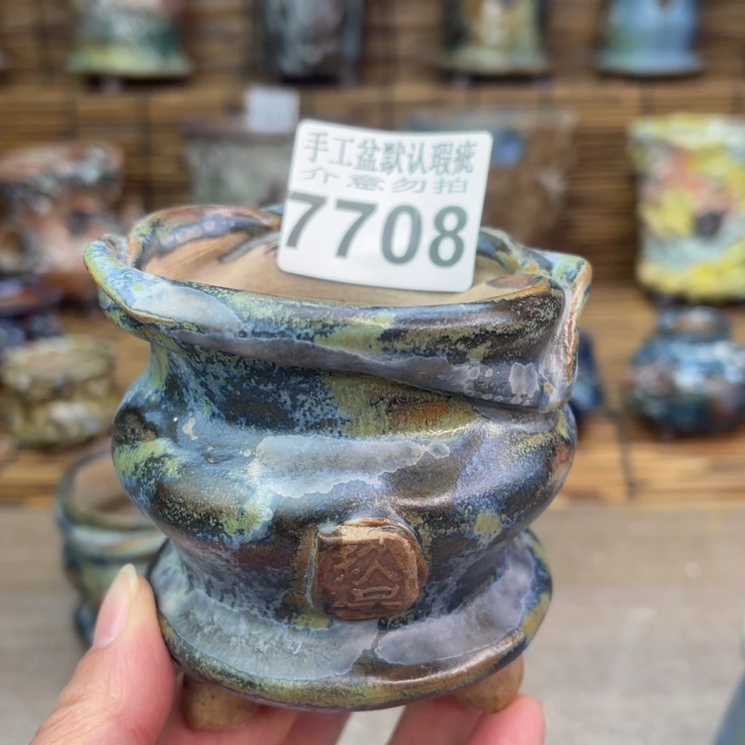 手工花盆默认瑕疵完美者勿拍