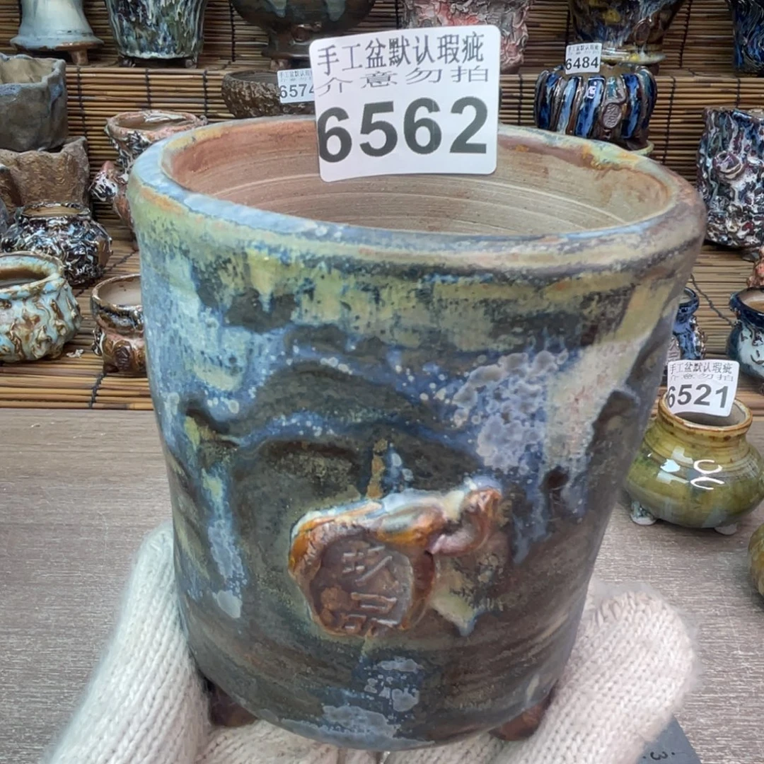 手工花盆默认瑕疵完美者勿拍