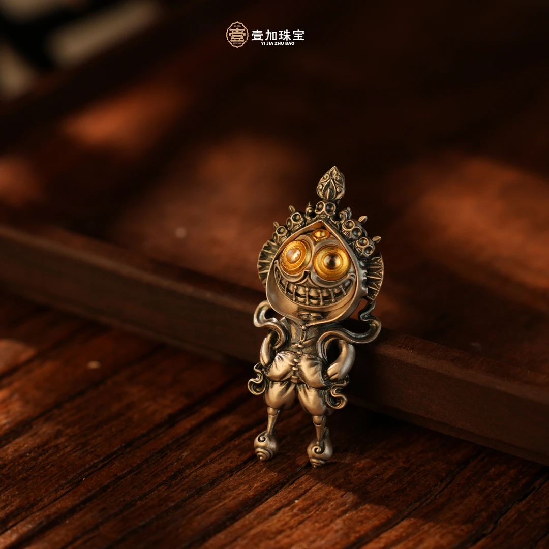 925银银制品 壹加小青|聚缘银镶呆呆吊坠多样性发一2090Z