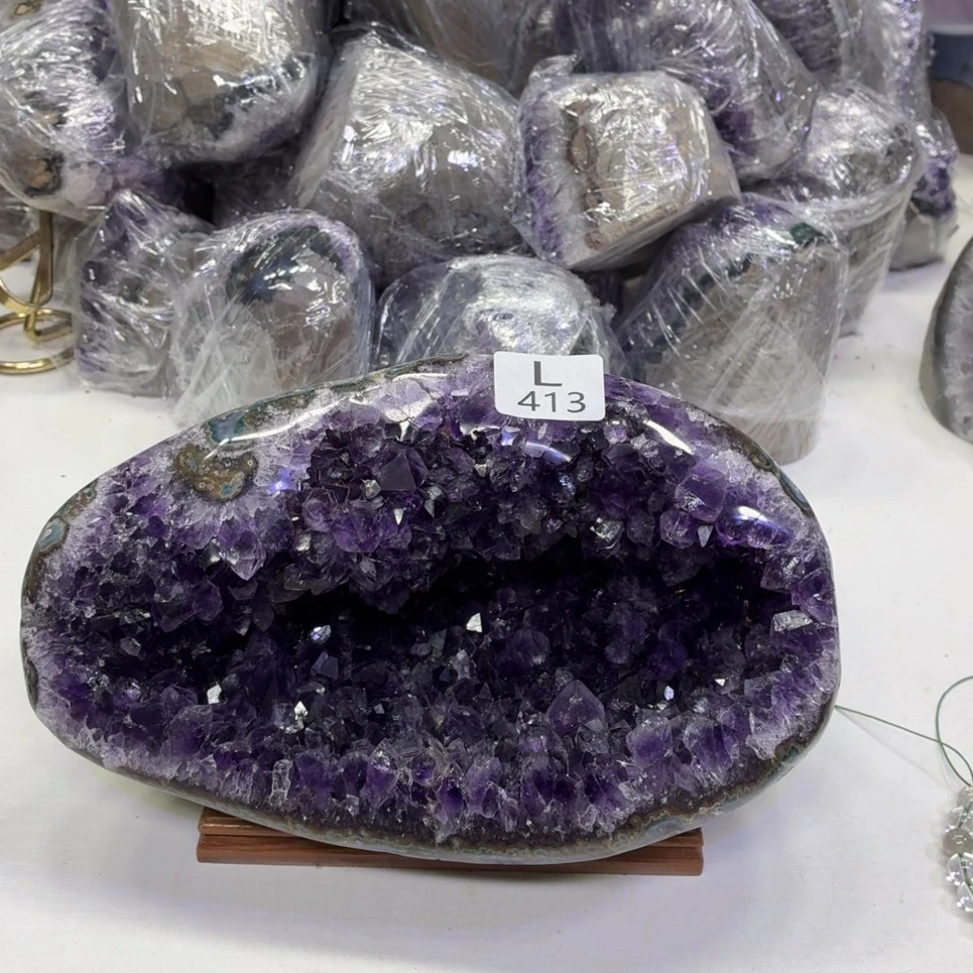 水晶未镶嵌摆件天然紫水晶