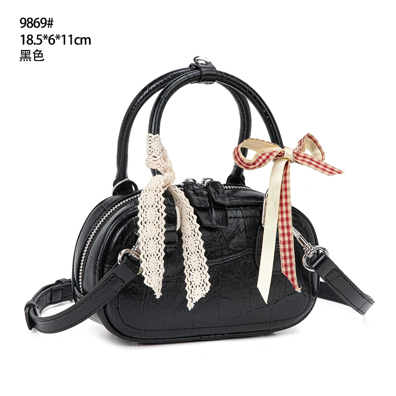 【Elin定制】2025年秋冬新款女包时尚设计单肩包QYX-9869-黑色