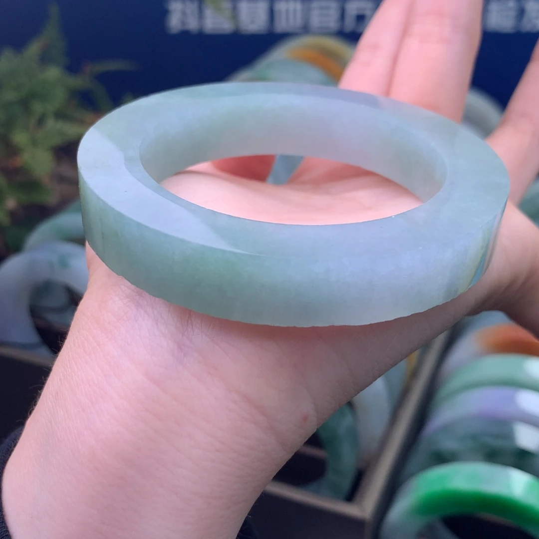定制翡翠未镶嵌手镯定制不退不换54-58