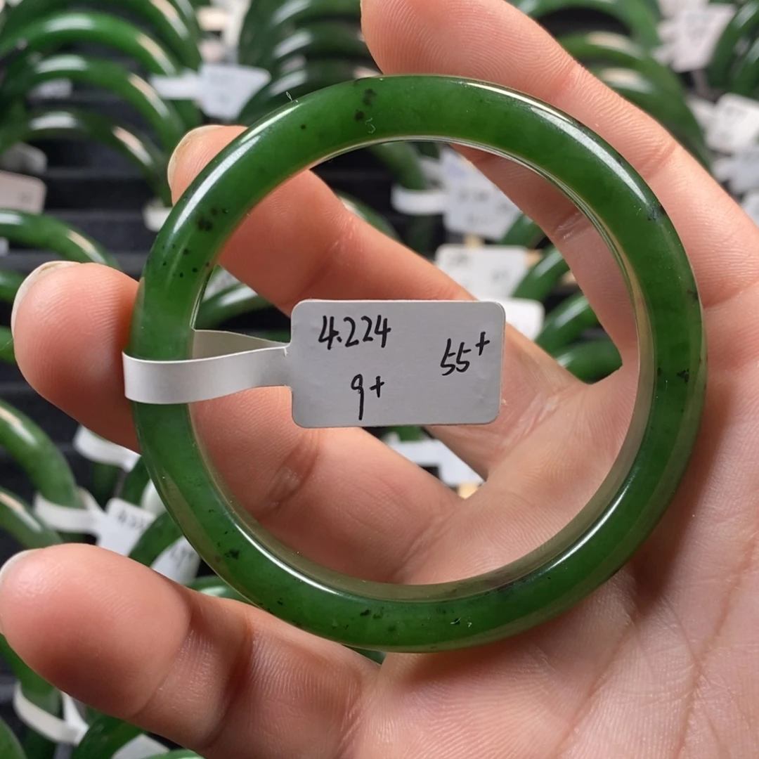 和田玉（碧玉）未镶嵌手镯55