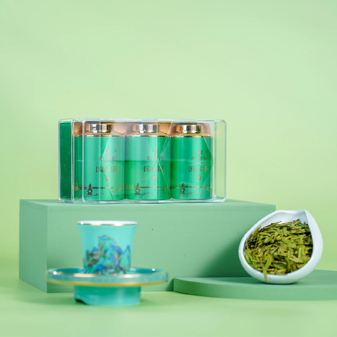 华祥苑国宾龙井茶小绿罐品鉴装 2泡一罐，非礼盒