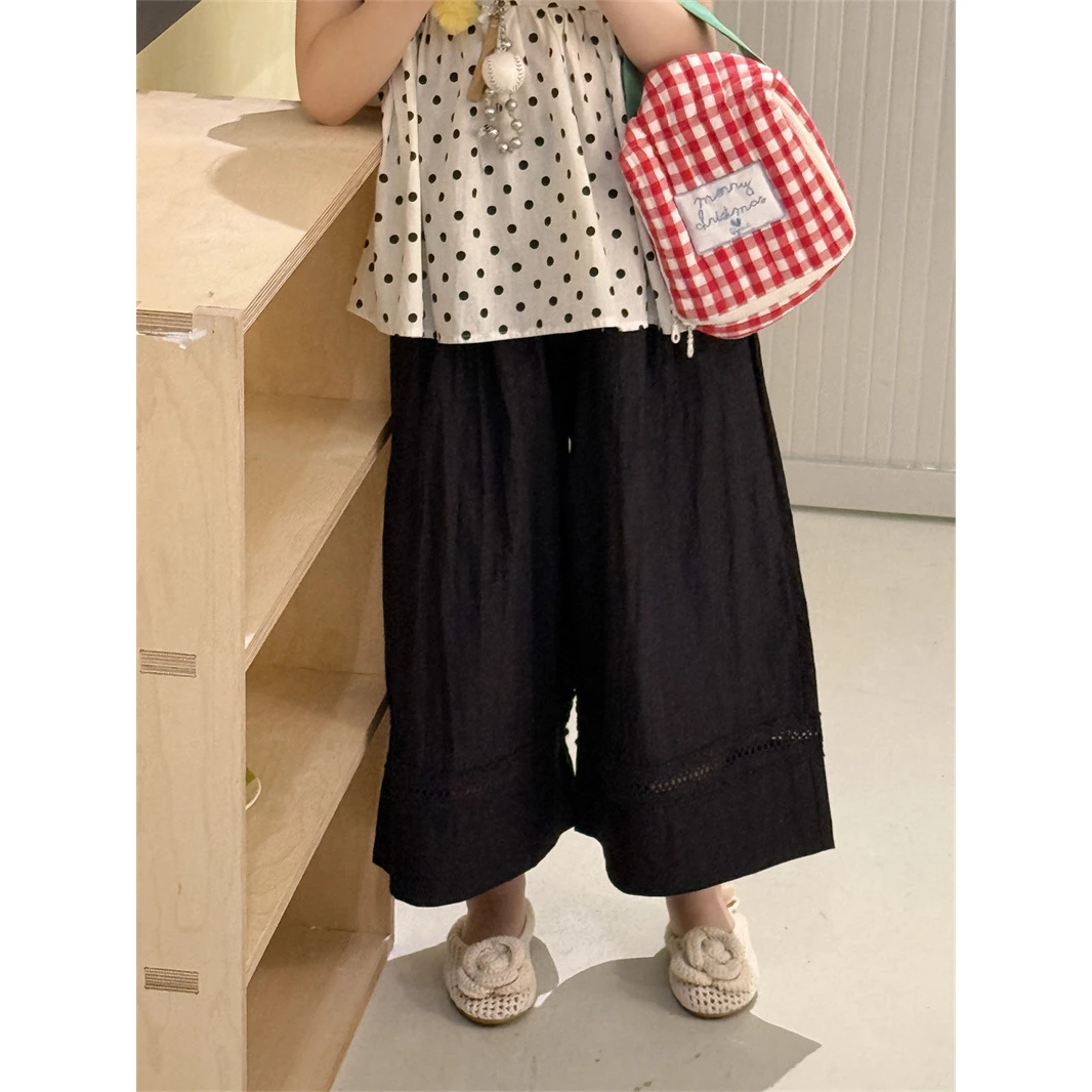 LJ·25夏~拼接阔腿裤71855（汉服）黑色