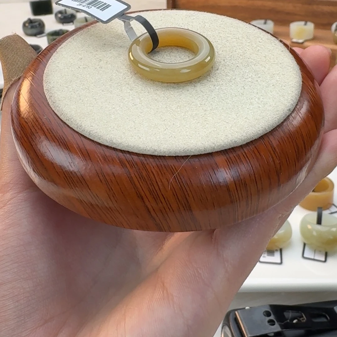 和田玉未镶嵌戒指橘糖轮胎16.3mmj7