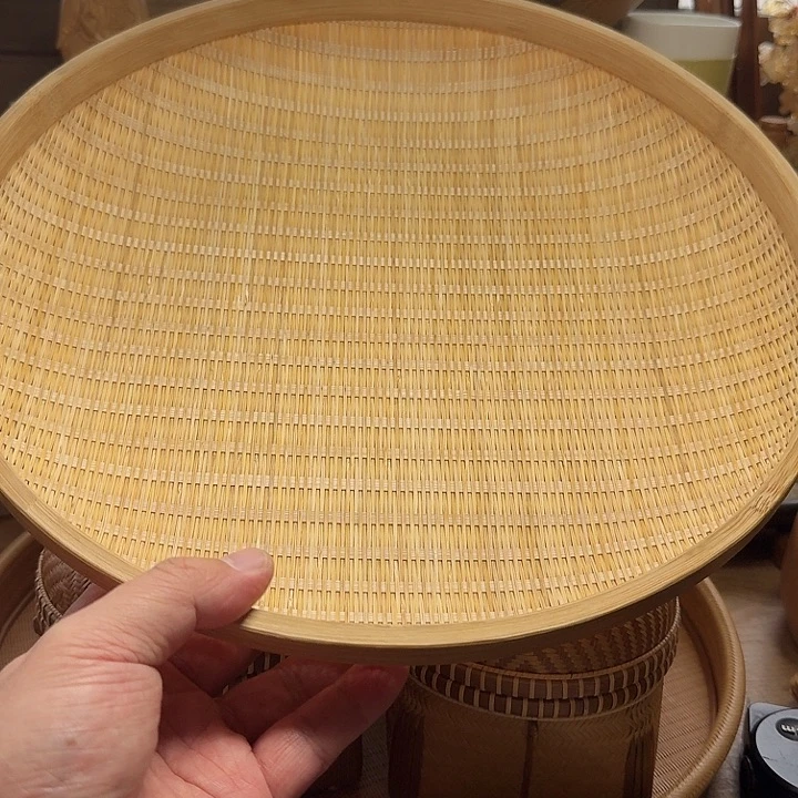 竹编工艺饺子盘子33