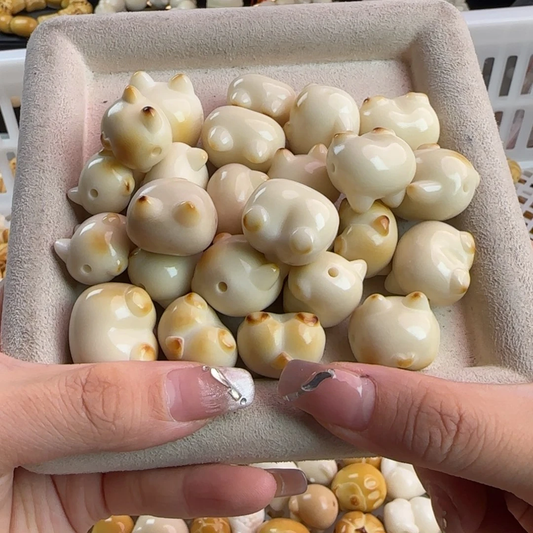 手串菩提根/象牙果微瑕牙果炭烤柯基屁股5颗