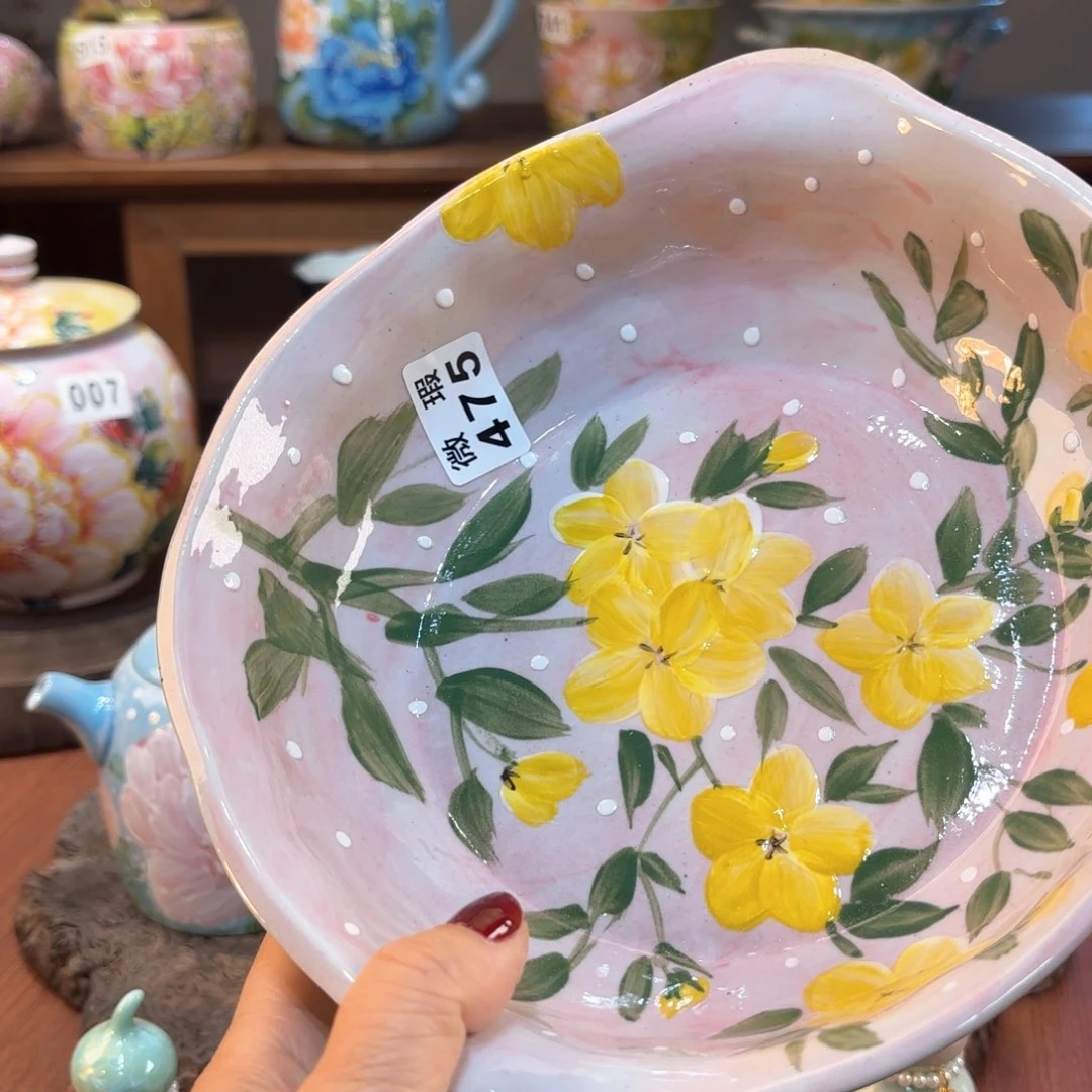 景德镇手绘高温釉下彩陶瓷茶具