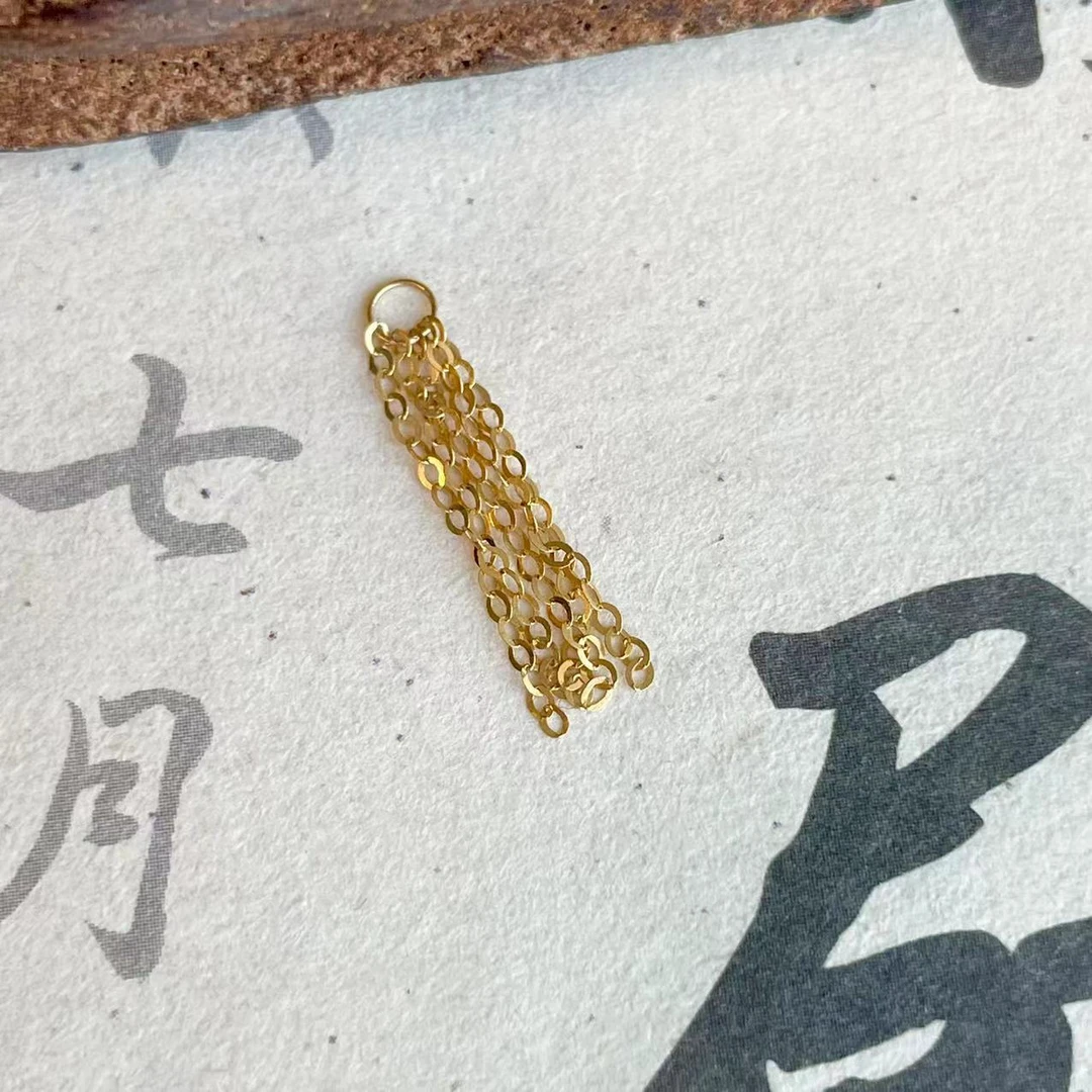 【大芽专属】18K金流苏小滴溜（单只）