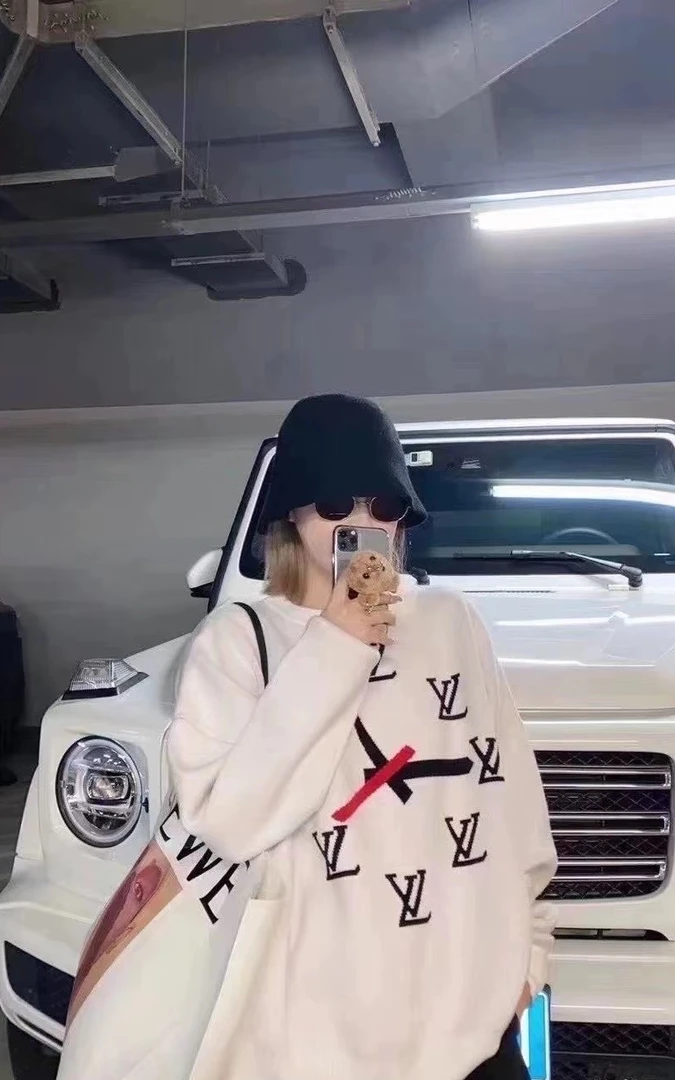 未使用 LouisVuitton/路易威登 TY 时钟套头长袖羊毛衫HNN40W