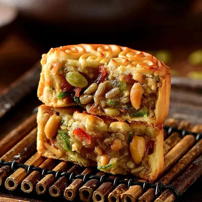 传统正宗老式五仁月饼独立包装中秋新鲜糕点5块果仁手工伍仁散装